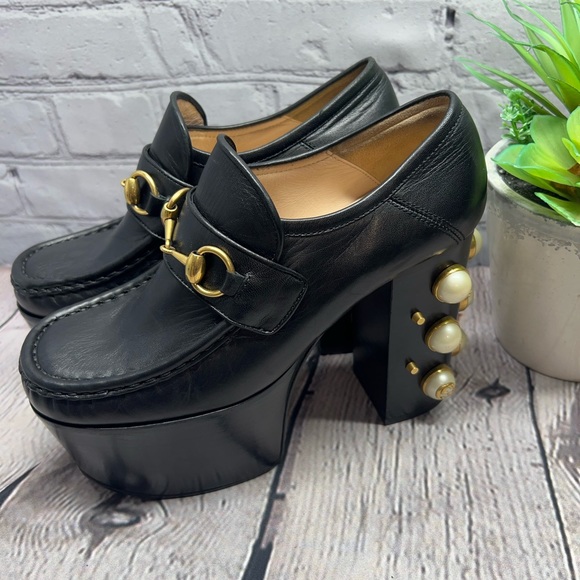 Gucci Vegas Horsebit Pump Studded Size 36 in Black Leather - Picture 4 of 15